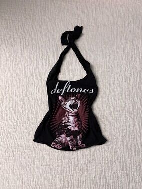 deftones cat backless halter top ⛧